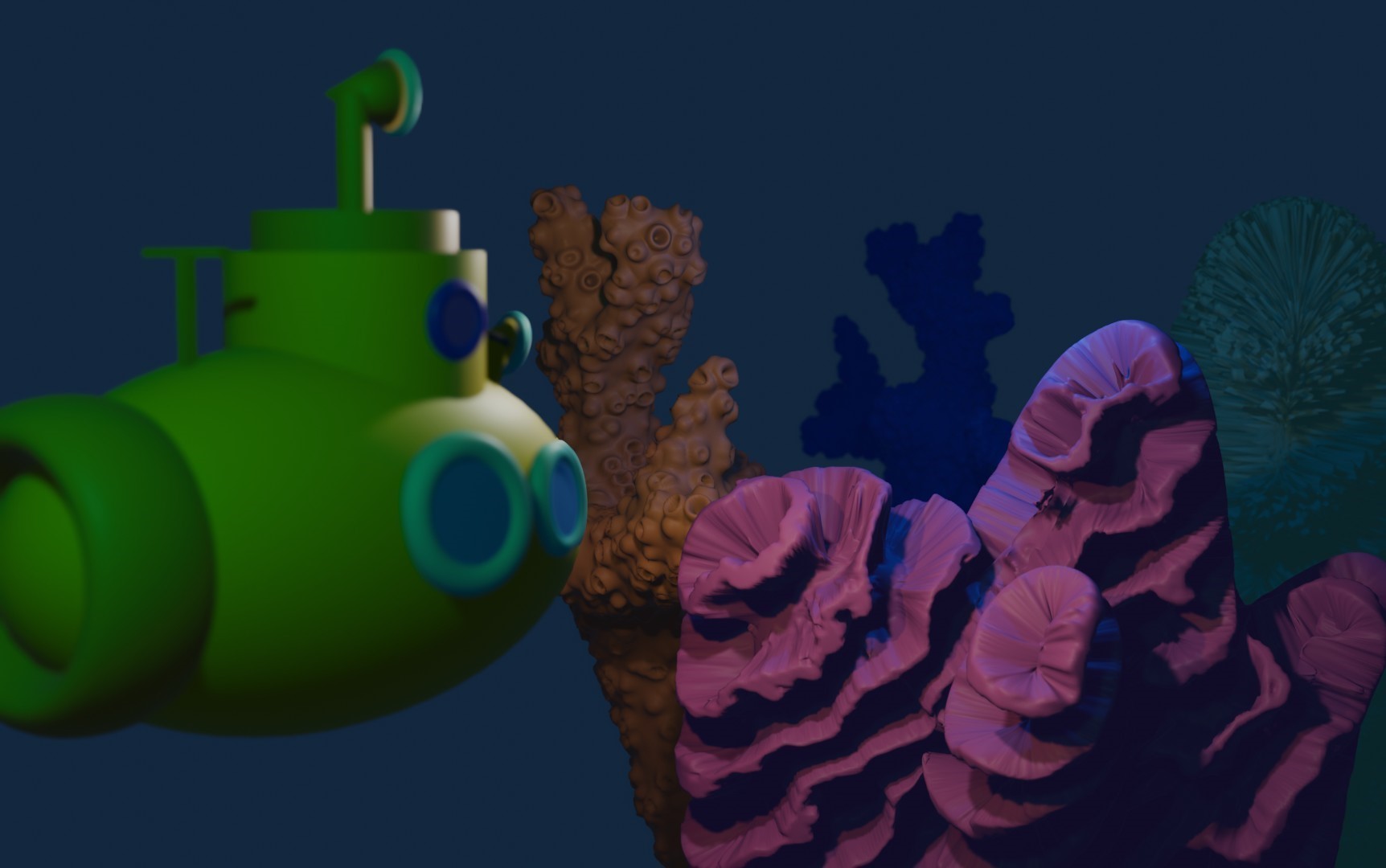 Uboot im Korallenriff